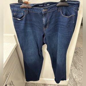 Mid rise power slim straight long old navy jeans size 20